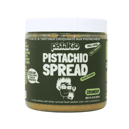 Front of Pistakio Vegan Crunchy Pistachio Spread - Pistachio Spread - Pistachio Butter - Dairy-Free Pistachio Spread