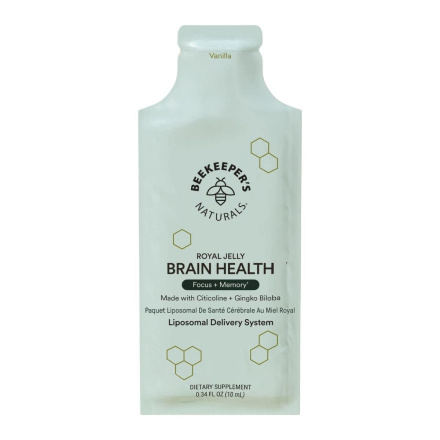 Front of Beekeeper's Naturals Royal Jelly - Brain Health Supplement - Liposomal Supplements - Liposomes - Liposomal Vitamins - Royal Jelly Supplement 