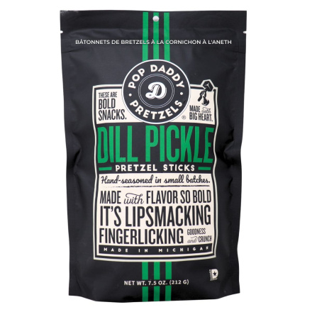 Pop Daddy Pretzel Sticks Dill Pickle Canada Front