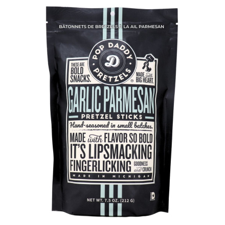 Pop Daddy Pretzel Sticks Garlic Parmesan Canada Front
