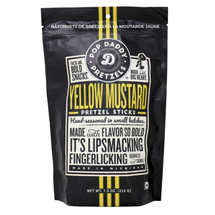 Pop Daddy Pretzel Sticks Yellow Mustard Canada Front