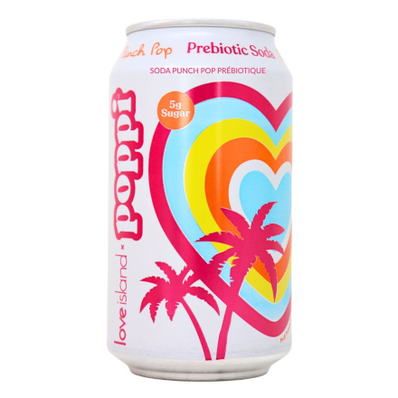 Front of Poppi Prebiotic Soda Punch Pop - Prebiotic Soda Canada - Poppi Drink - Poppi Canada - Prebiotic Soda
