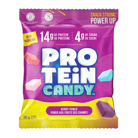 Front of Protein Candy Berry Punch -  High Fibre Candy - Protein Gummies - Protein Gummy Candy