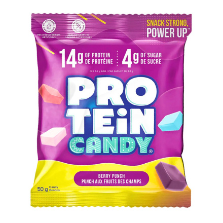 Front of Protein Candy Berry Punch -  High Fibre Candy - Protein Gummies - Protein Gummy Candy