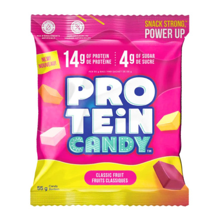 Front of Protein Candy Classic Fruit - High Fibre Candy - Protein Gummies - Protein Gummy Candy