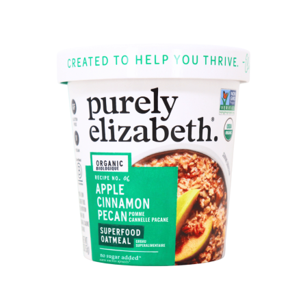 Purely Elizabeth Organic Instant Superfood Oatmeal Cup Apple Cinnamon Pecan Canada Front