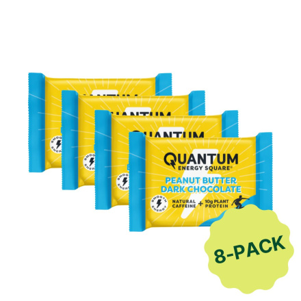 Quantum Energy Squares Caffeinated Protein Bar Peanut Butter Dark Chocolate Front