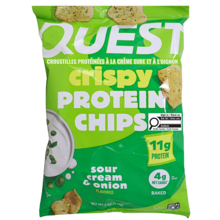 Quest Crispy Protein Chips Sour Cream & Onion Front