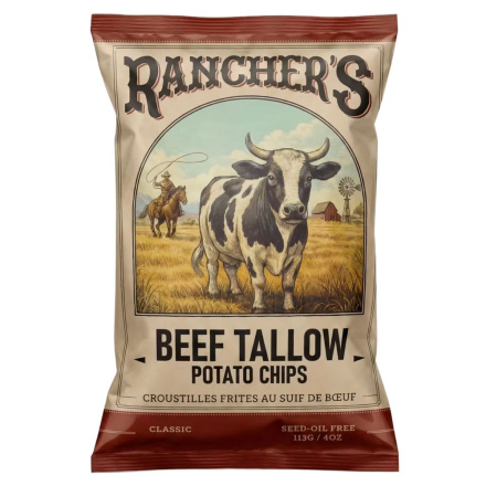 Rancher’s Beef Tallow Potato Chips Classic Front