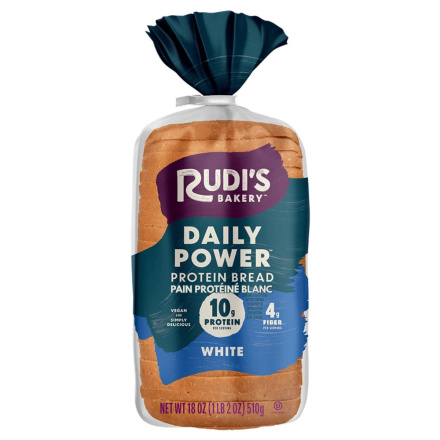 Rudi's Daily Power Protein Bread White Front of bag