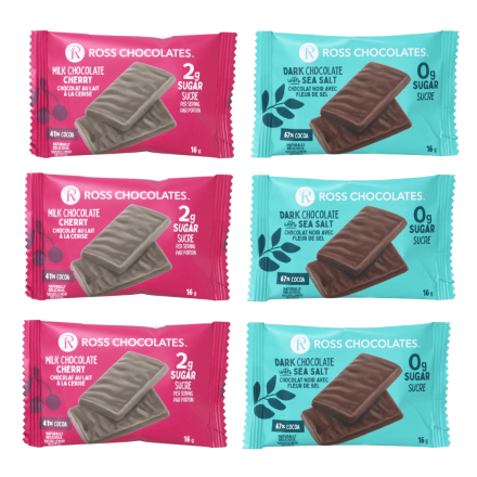 Ross Whispers Chocolates Milk & Dark Variety 6-Pack, 16 g each