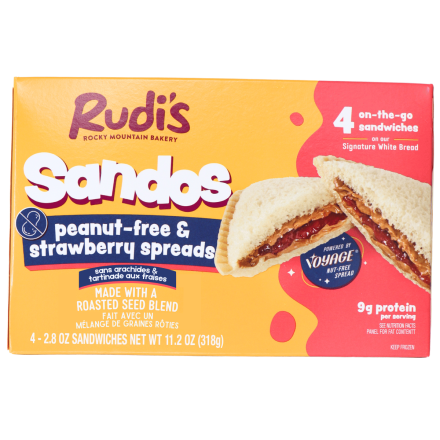 Rudi’s Sandos Crustless Sandwich Peanut-Free & Strawberry Spread Front