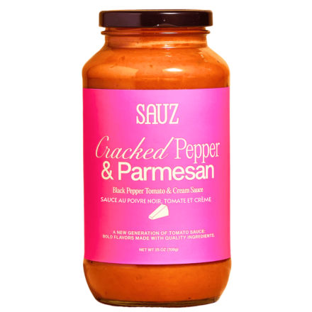 Sauz Black Pepper Tomato & Cream Sauce Cracked Pepper Parmesan, 708g