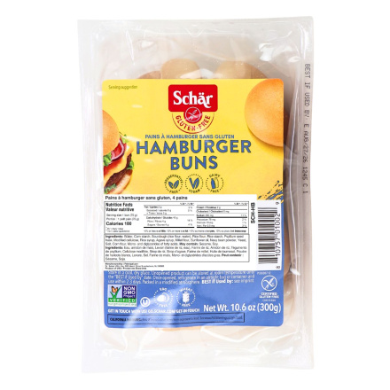 Front of Schär Gluten Free Hamburger Buns - Schar Gluten Free Bread -Gluten Free Bread Brands