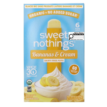 Sweet Nothings Dairy Free Pops Bananas & Cream Front