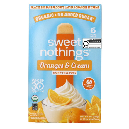 Sweet Nothings Dairy Free Pops Oranges & Cream Front