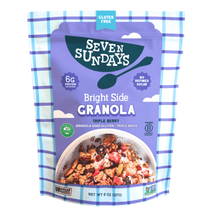 Seven Sundays Gluten-Free Oat Granola Bright Side Triple Berry, 227g
