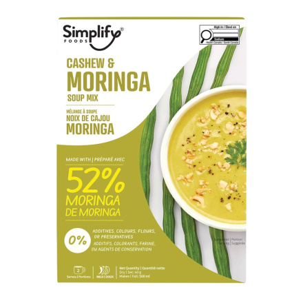 Simplify Foods Instant Soup Mix Cashew & Moringa Canada Front