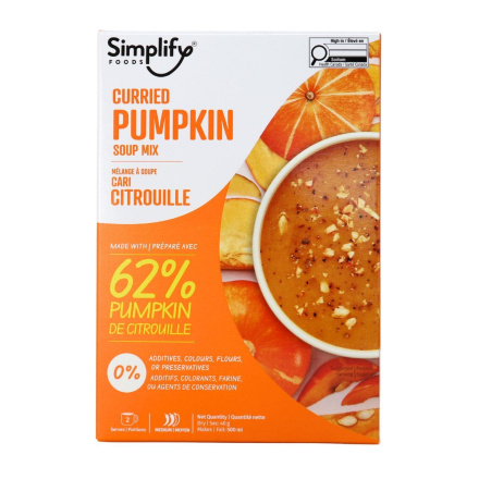 Simplify Foods Instant Soup Mix Curried Pumpkin Canada Front