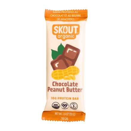 Skout Organic Protein Bar Chocolate Peanut Butter, 55g