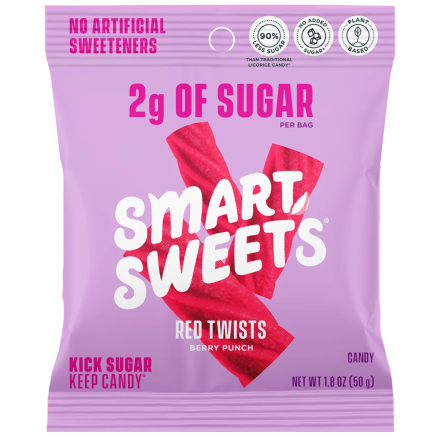 SmartSweets Low Sugar Red Twists Front