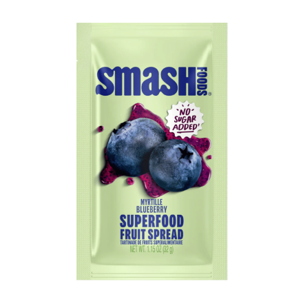 Smash Foods Superfood Fruit Spread Squeeze Packet Blueberry Canada Front