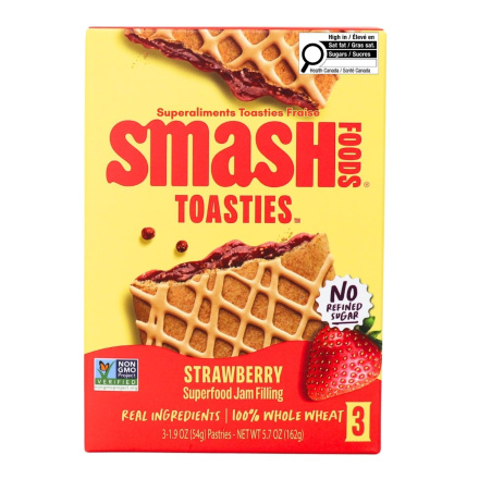Smash Foods Superfood Toasties Strawberry Front