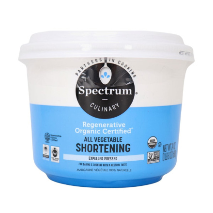 Front of Spectrum Organic All Vegetable Shortening - Organic Shortening - Non GMO Shortening - Regenerative Organic Certified
