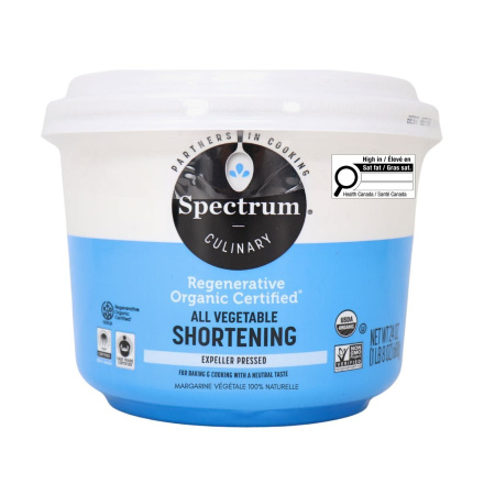 Front of Spectrum Organic All Vegetable Shortening - Organic Shortening - Non GMO Shortening - Regenerative Organic Certified