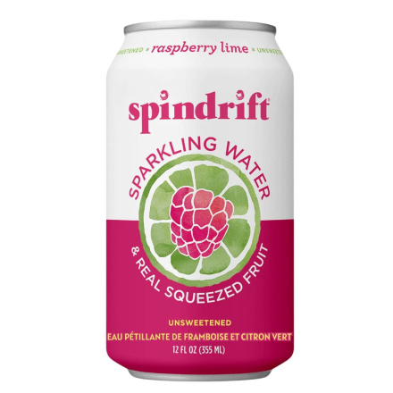 Front of Spindrift Sparkling Water - Spindrift Drink - Flavoured Sparkling Water - Spindrift Raspberry Lime Sparkling Water