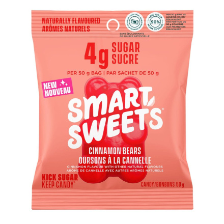 Front of SmartSweets Candy - Low Sugar Gummies - Classic Cinnamon Candy - Healthy Cinnamon Candy 