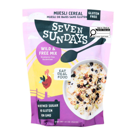 Front of Seven Sundays Gluten-Free Chia Buckwheat Muesli Cereal Mix Wild & Free