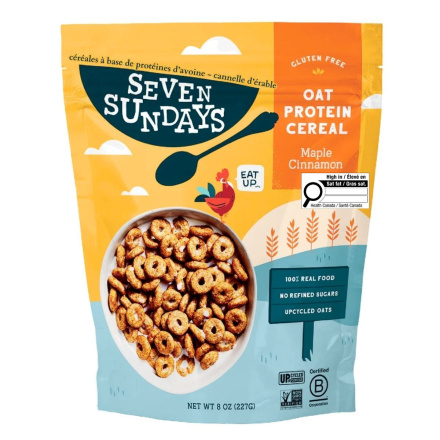 Front of Seven Sundays Cereal - Oat Protein Cereal - Maple Cinnamon Cereal 