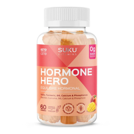 Front of SUKU Vitamins Sugar-Free Gummies Hormone Hero - PMS Vitamins - Premenstrual Supplements - Premenstrual Syndrome Supplements