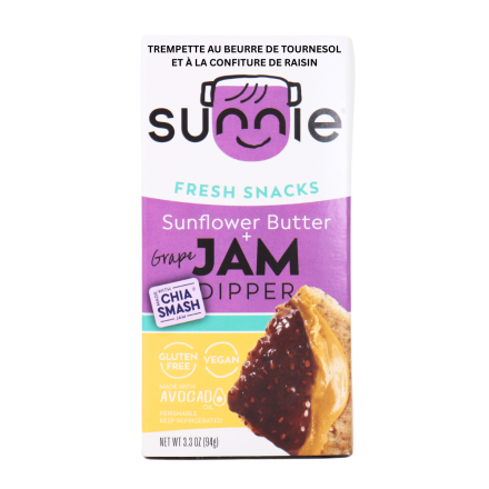 Sunnie High Fibre Dipper Snack Grape Jam, 58g