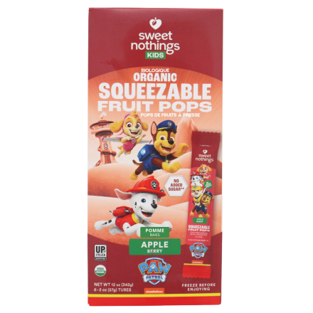 Sweet Nothings Organic Fruit Pops Apple Berry PAW Patrol front