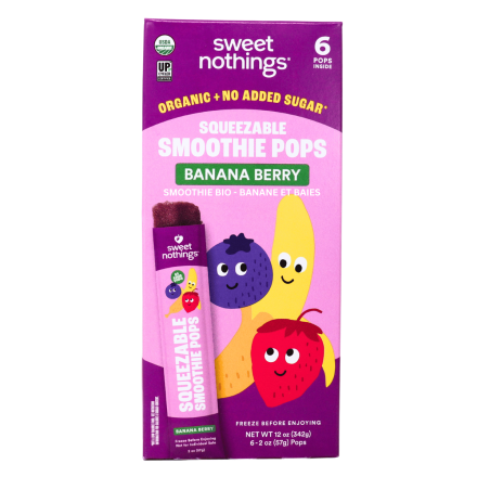 Sweet Nothings Organic Kids Smoothie Banana Berry, 6 Pack
