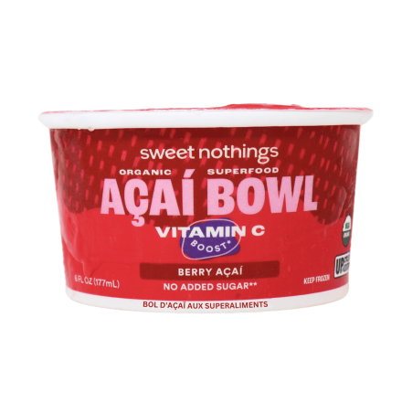 Front of Sweet Nothings Organic Superfood Acai Bowl Berry - Acai Fruit Bowl - Superfood Snacks - Superfood Acai Bowl