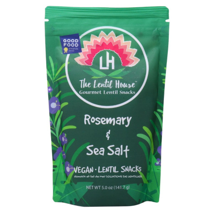 The Lentil House Gourmet Lentil Snacks Rosemary & Sea Salt Canada Front