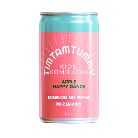 Front of TIM TAM TUMMY Organic Kids Kombucha Liquid Probiotics For Kids Probiotic Drink Apple 