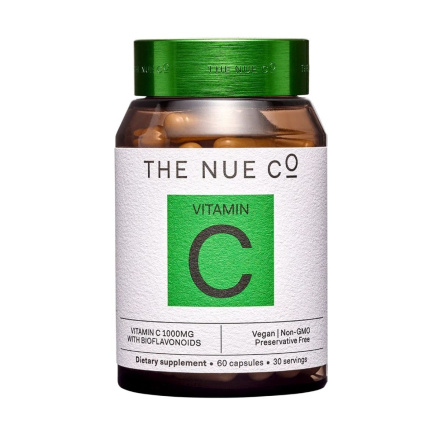 The Nue Co. Vitamin C 1000mg with Bioflavonoids, 60 Capsules Front
