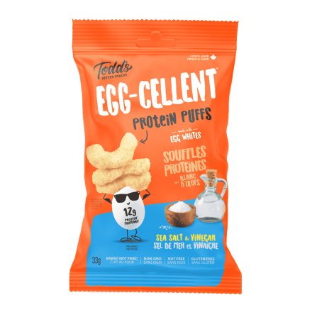 Todd’s Better Snacks Egg-Cellent Protein Puffs Sea Salt Vinegar, 33g