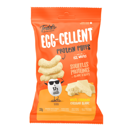 Todd’s Better Snacks Egg-Cellent Protein Puffs White Cheddar, 33g