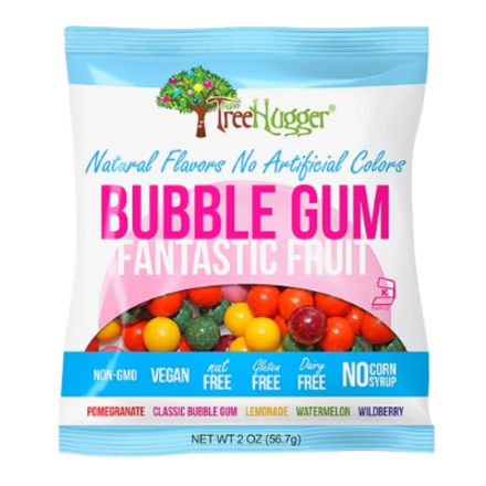 Front of Tree Hugger Natural Vegan Bubble Gum Fantastic Fruit