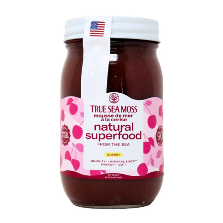 Front of True Sea Moss - Sea Moss Gel - Sea Moss Supplement - Cherry Sea Moss Gel