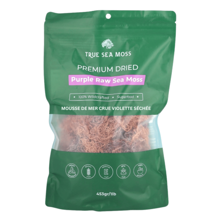 True Sea Moss Raw Purple Dried Sea Moss, 453g