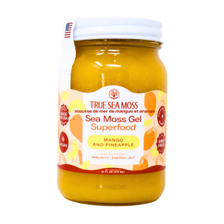 True Sea Moss Gel Mango & Pineapple, 473mL