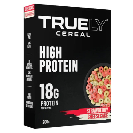 Truely Protein Cereal Strawberry Cheesecake Canada Front