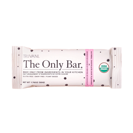 Truvani The Only Bar Oatmeal Chocolate Chip Cookie Front