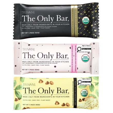 Truvani The Only Bar Gluten-Free Snack Bar Variety 3-Pack Canada Front